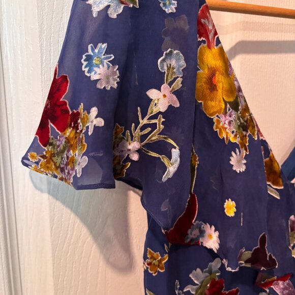 Alice + Olivia High Low Floral Midi Dress - Picture 3 of 10